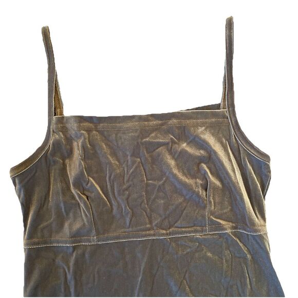 WANTED CLOTHING Mini Dress MEDIUM Fade Shimmer Velvet Gold Blue Bodycon Vintage - Picture 3 of 7